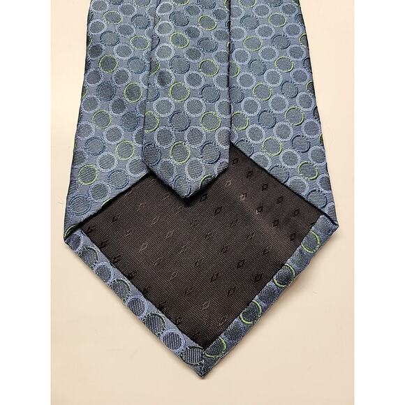 Vintage PERRY ELLIS Portfolio 100% Silk Blue Green Designer Neck Tie - Picture 3 of 8